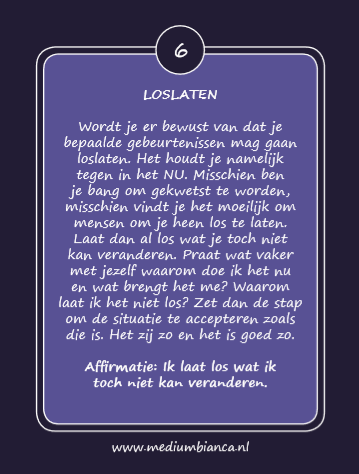 Inspiratiekaarten Loslaten kaart 6 Medium Bianca.nl